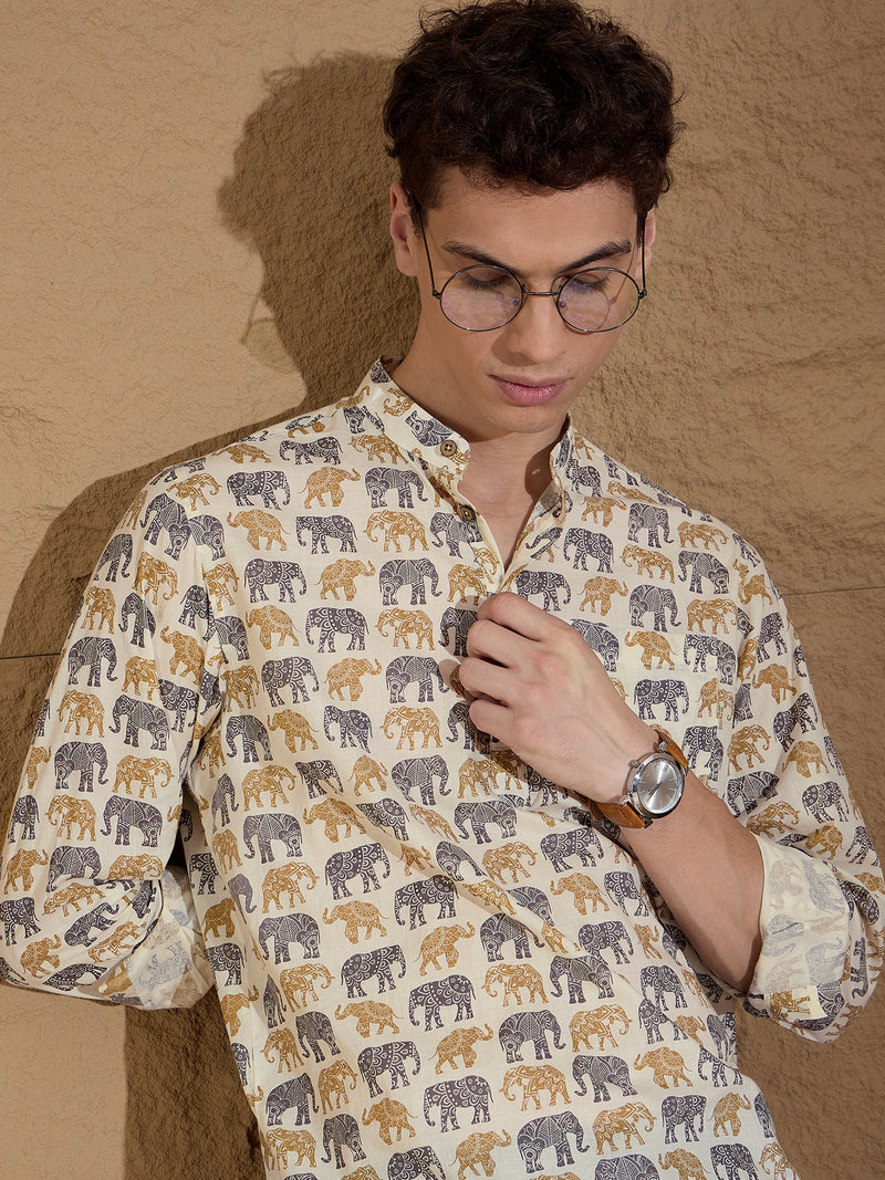 Block Printed Short Kurta