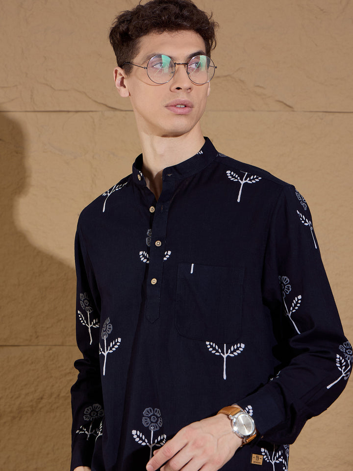 Floral Printed Short Casual Kurta