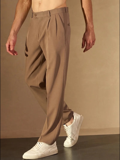 Korean Double Pleated Baggy Trouser