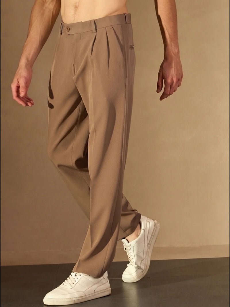 Korean Double Pleated Baggy Trouser