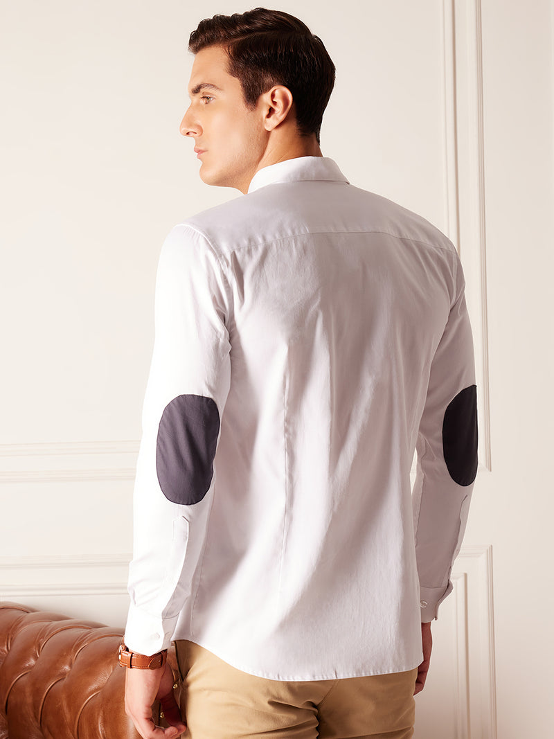 White: Full Sleeves Opaque Formal Shirt