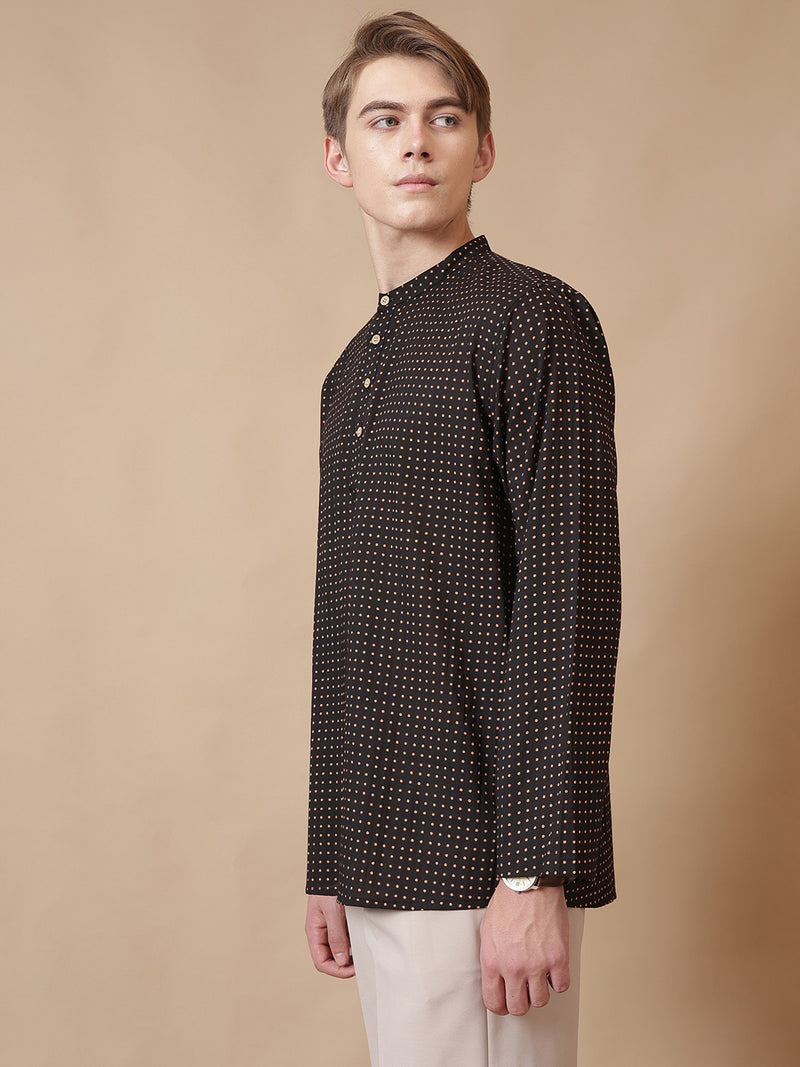 Polka Dots Short Cotton Kurta