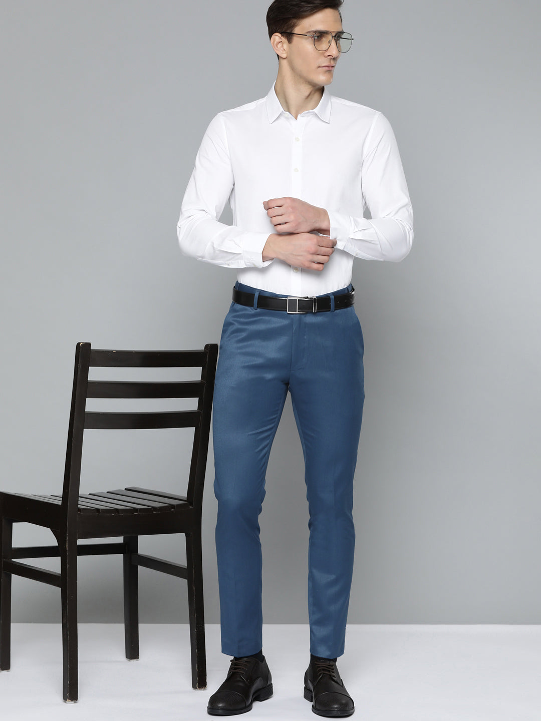 Blue Auto Fit Waist Trousers