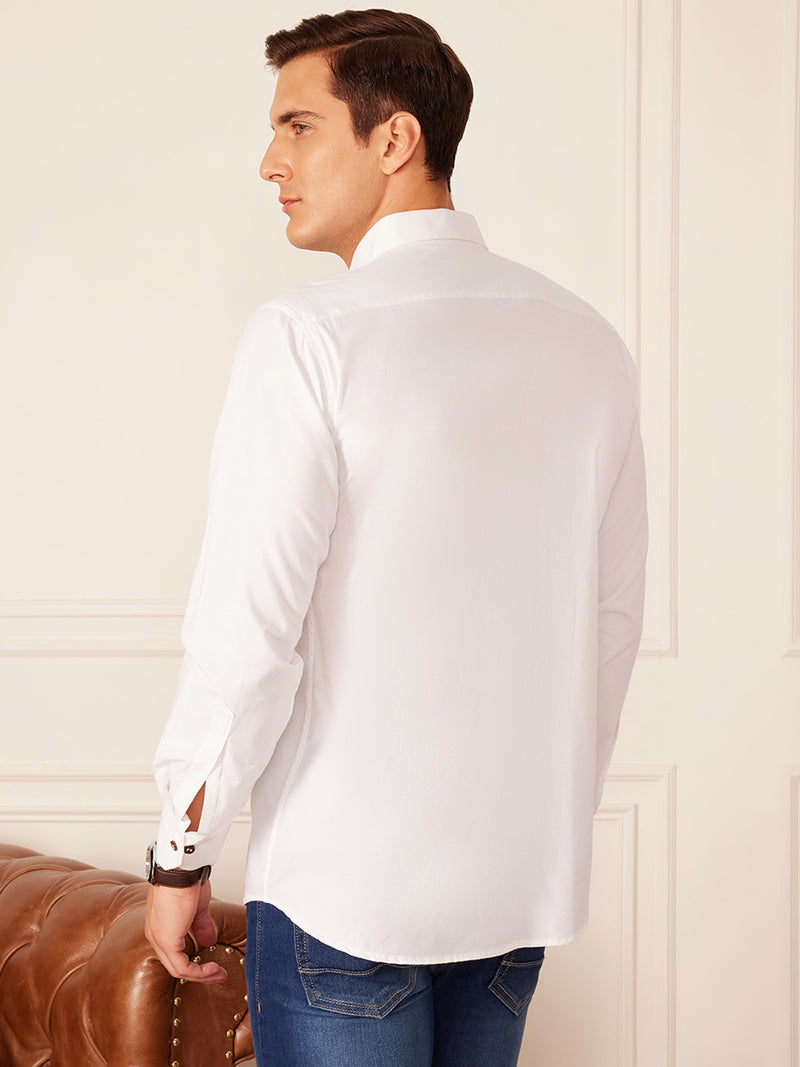 White: Full Sleeves Oxford Sustainable Hemp Shirt