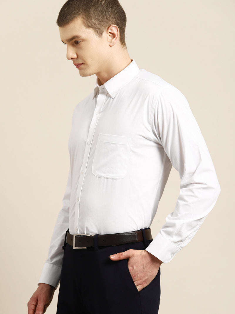 White: Laffer Smart Opaque Formal Shirt