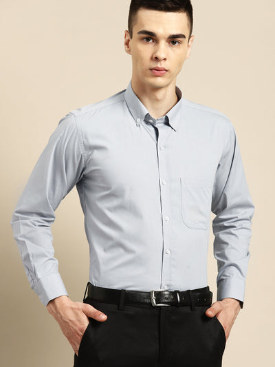 Grey: Laffer Smart Opaque Formal Shirt