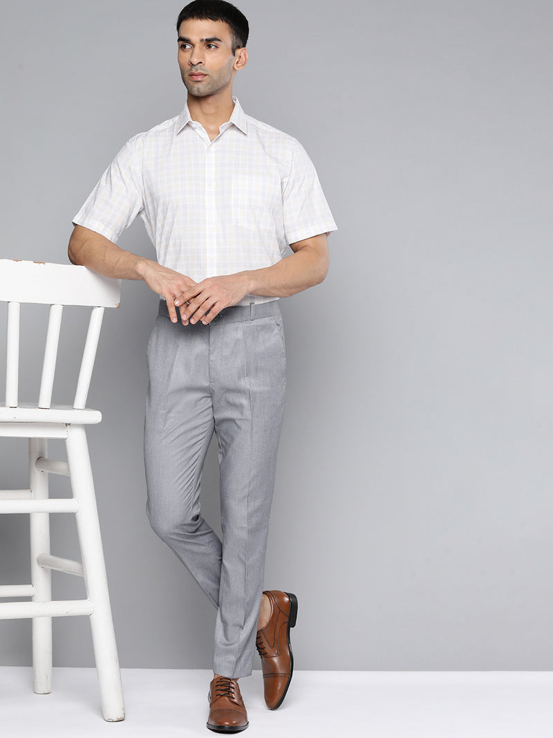 Grey: Tapered Fit casual Trouser