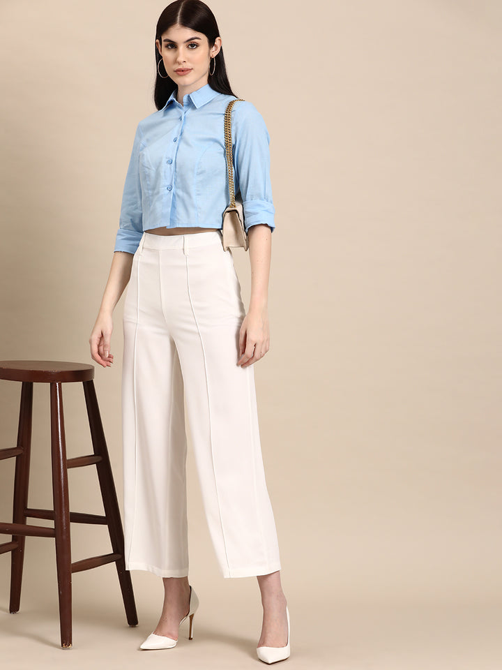 DENNISON Smart High-Rise Relaxed Fit Pleated Trousers