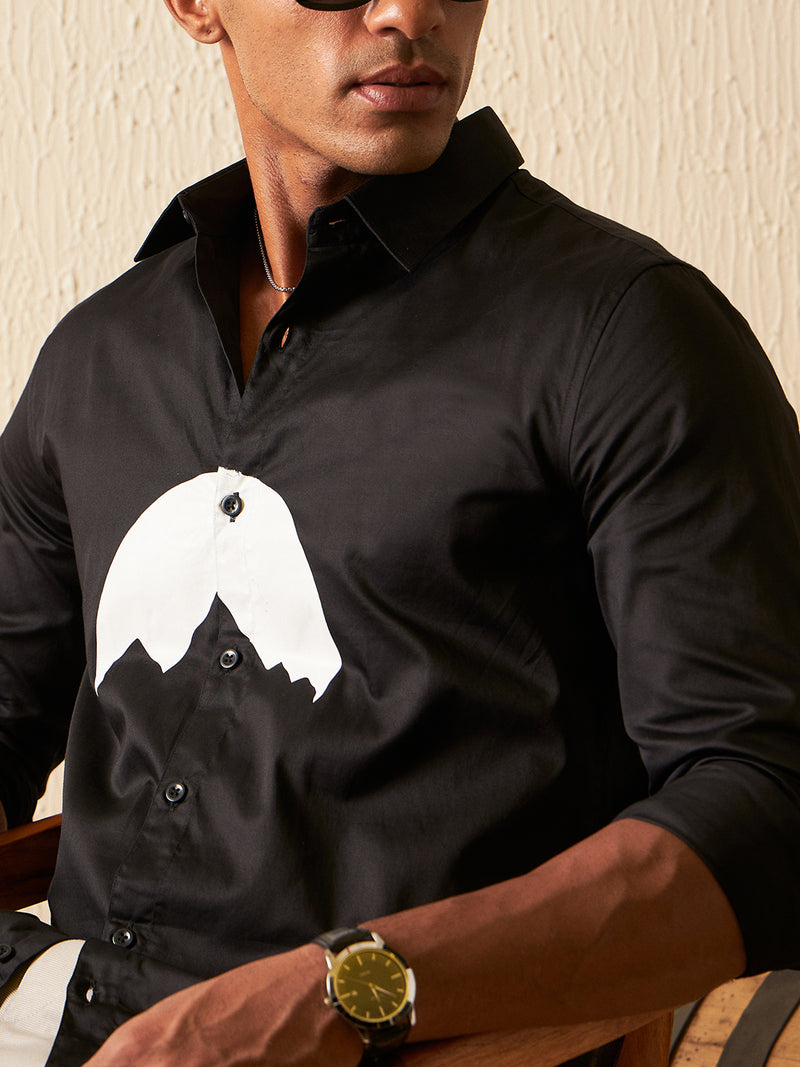 Black: Full Sleeves Smart Slim Fit Casual Shirt