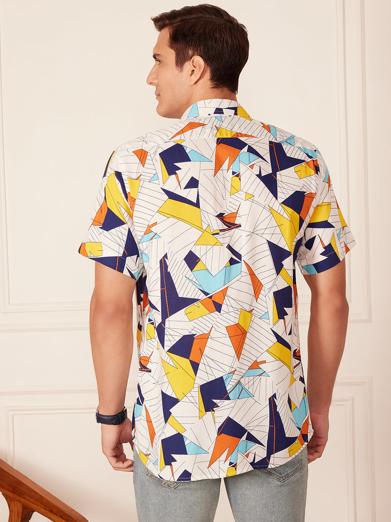 DENNISON Smart Conversational Printed Casual Shirt
