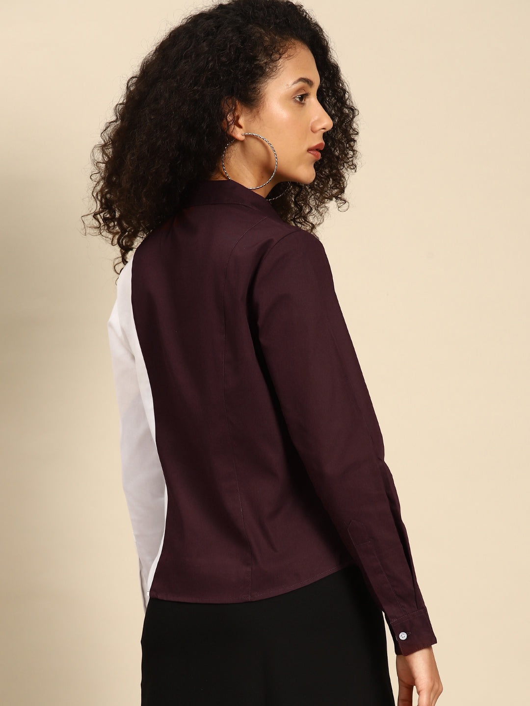 DENNISON Women Smart Slim Fit Opaque Colourblocked Casual Shirt