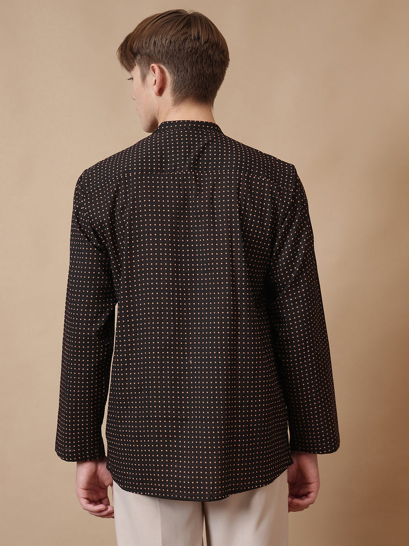 Polka Dots Short Cotton Kurta