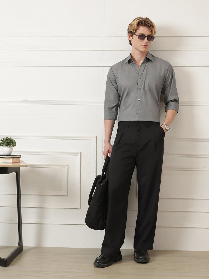 Wide Leg Pleated Korean Pant