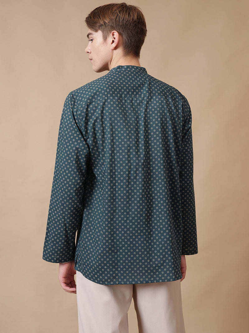Polka Dots Short Cotton Kurta