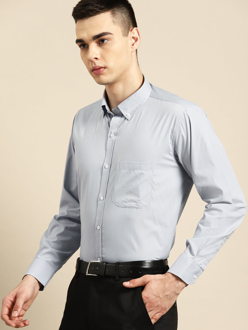 Grey: Laffer Smart Opaque Formal Shirt
