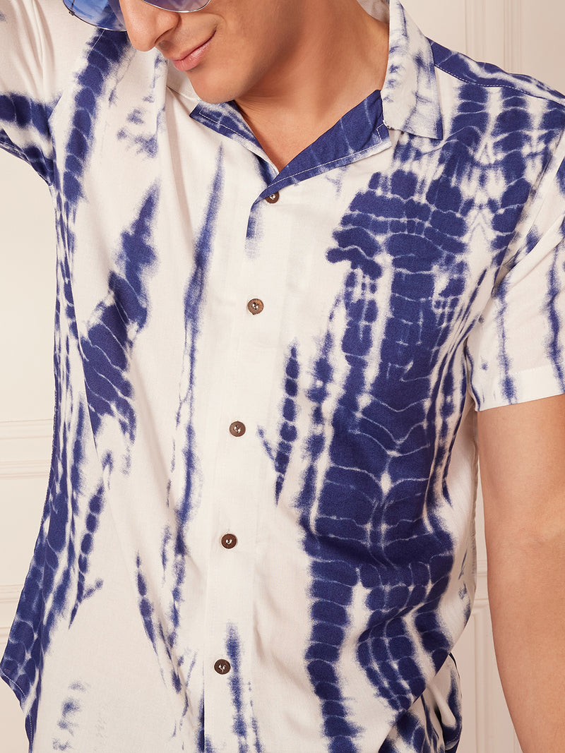 White& Blue:Tie & Dye Shirt