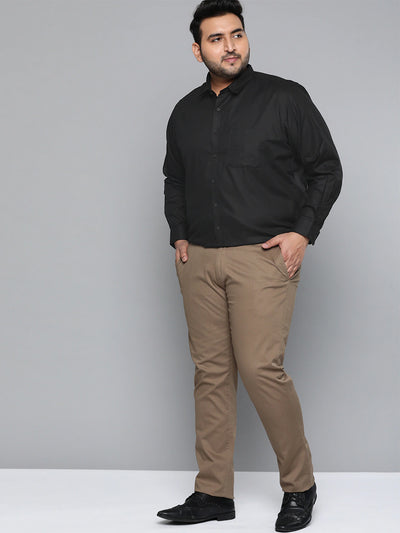 Black: Pure Cotton Solid Formal Shirt