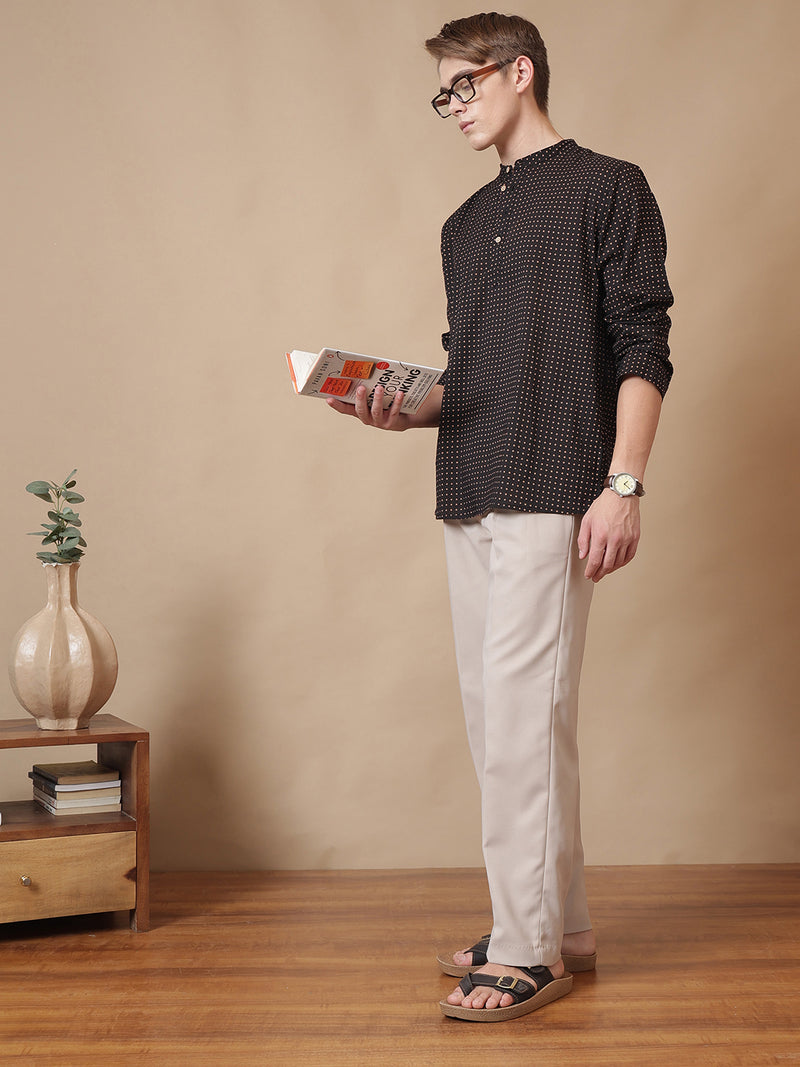 Polka Dots Short Cotton Kurta