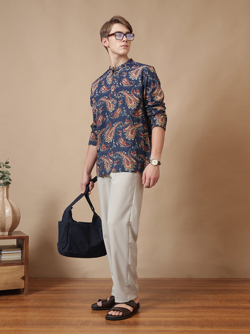 Paisley Short Cotton Kurta
