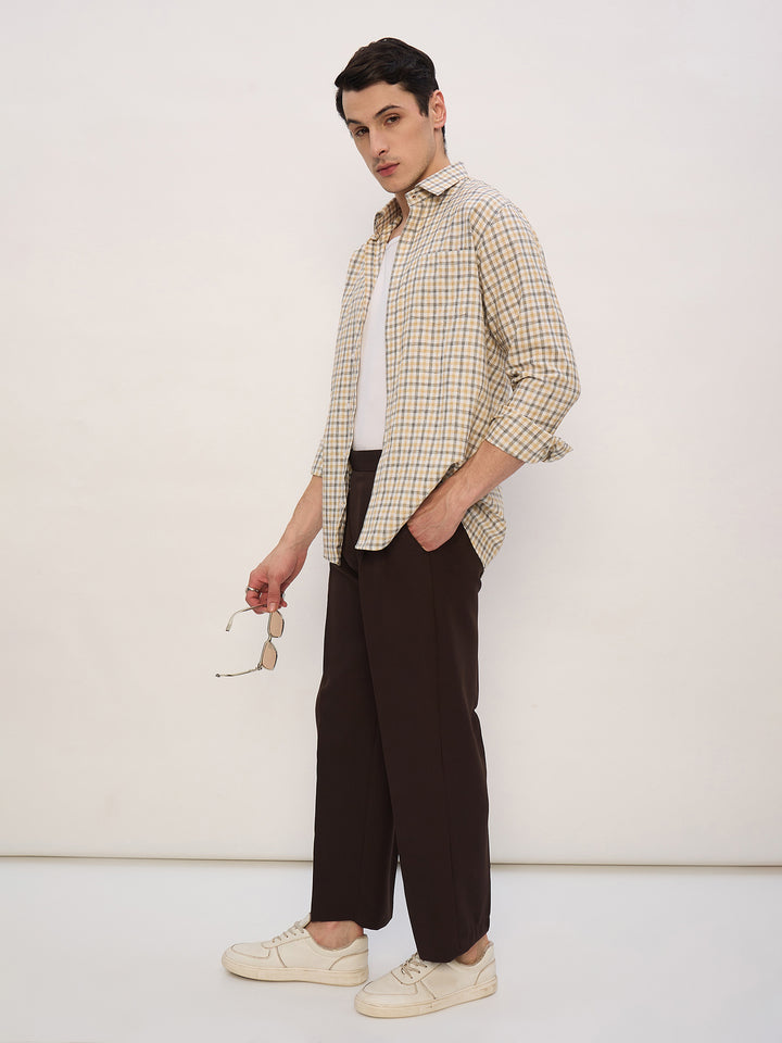 Yellow & White: Checkered Shirt