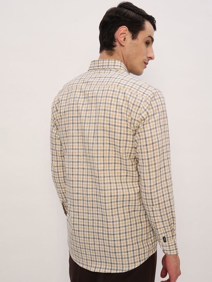 Yellow & White: Checkered Shirt