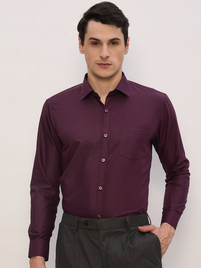Wine: Party Wear Formal Shirt