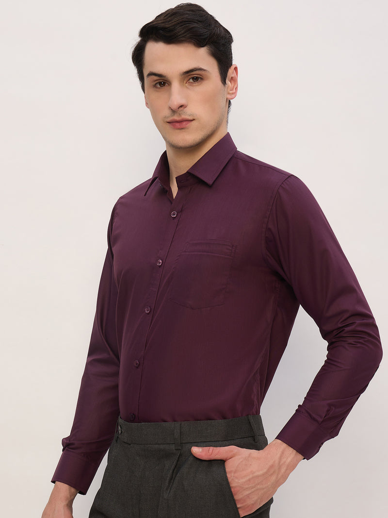 Wine: Party Wear Formal Shirt