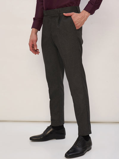 Tapered Fit Pleated Trousers
