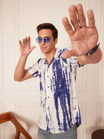 White& Blue:Tie & Dye Shirt