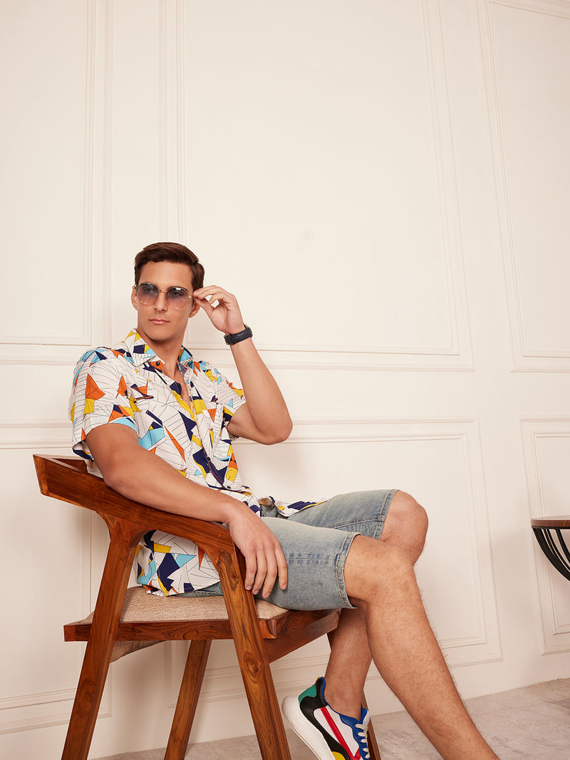 DENNISON Smart Conversational Printed Casual Shirt