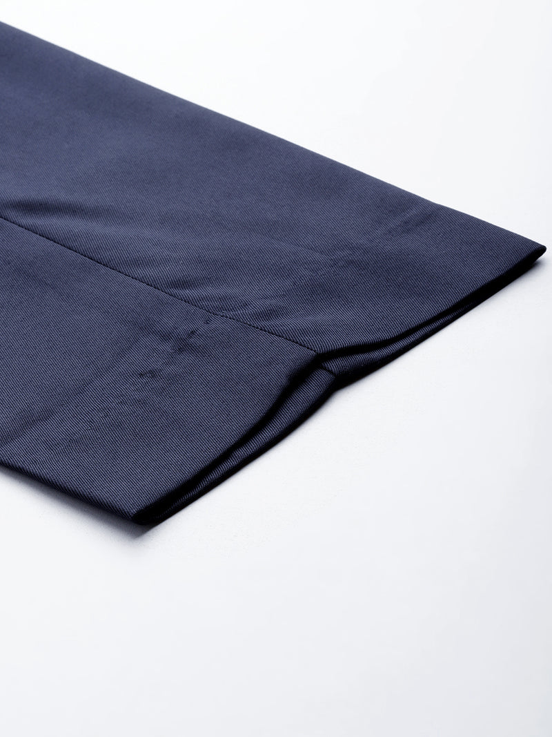 DENNISON Men Navy Blue Formal Trousers