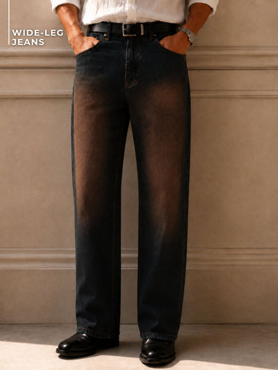 Oxidized Wide-Legs Jeans