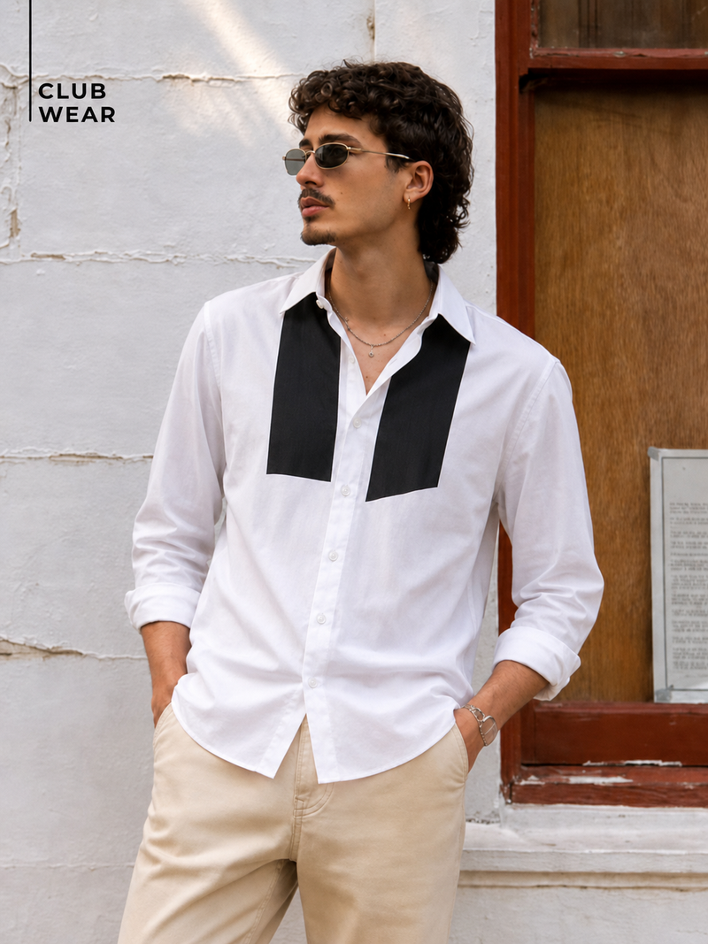 White: Full Sleeves Casual Shirt