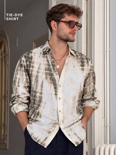 Dull Brown Tie-Dye Shirt