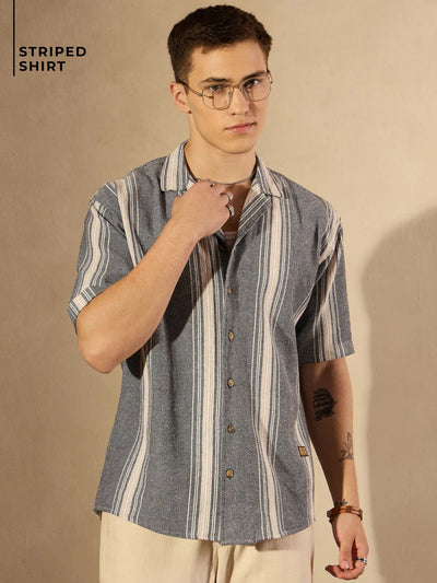 Drop Shoulder Half Sleeves Oversized Casual Shirt