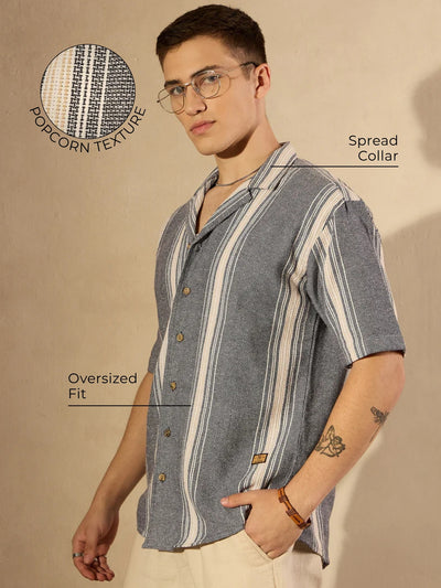 Drop Shoulder Half Sleeves Oversized Casual Shirt