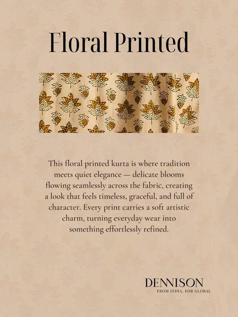 Floral Printed Short Kurta
