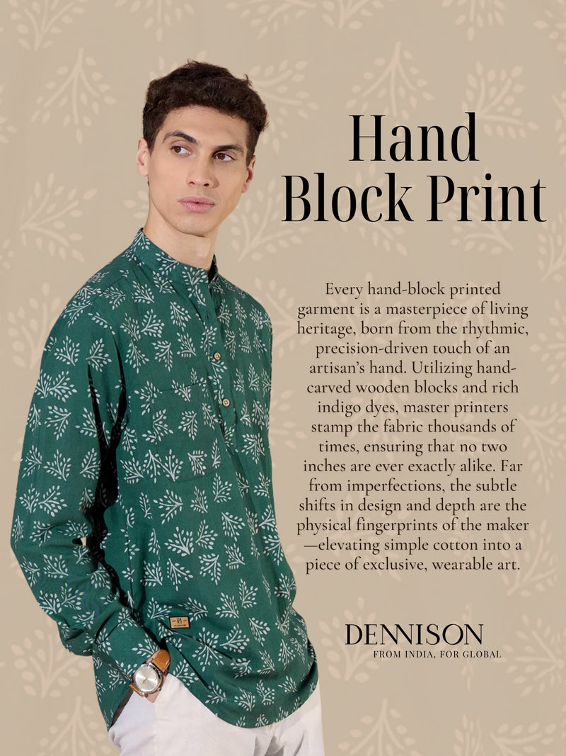 Block Printed Floral Kurta