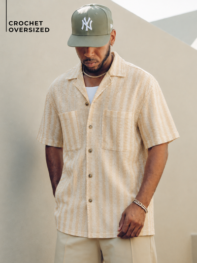 Oversized Crochet Shirt