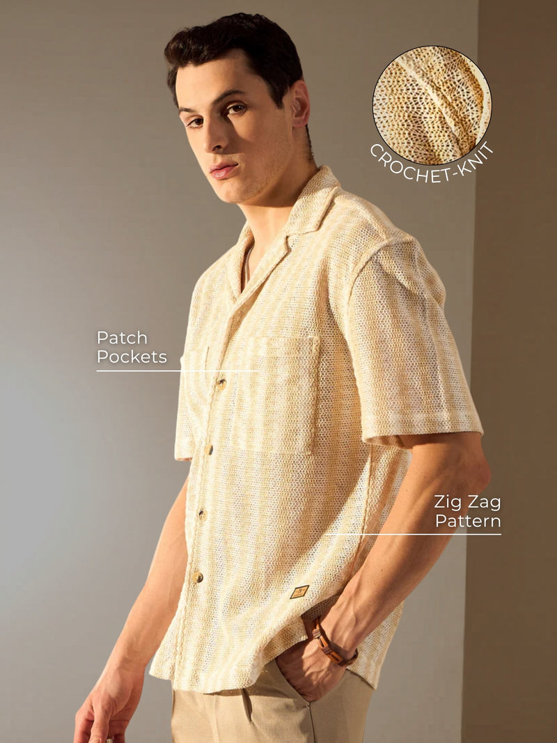 Oversized Crochet Shirt