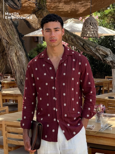 Muslin Embroidered Shirt