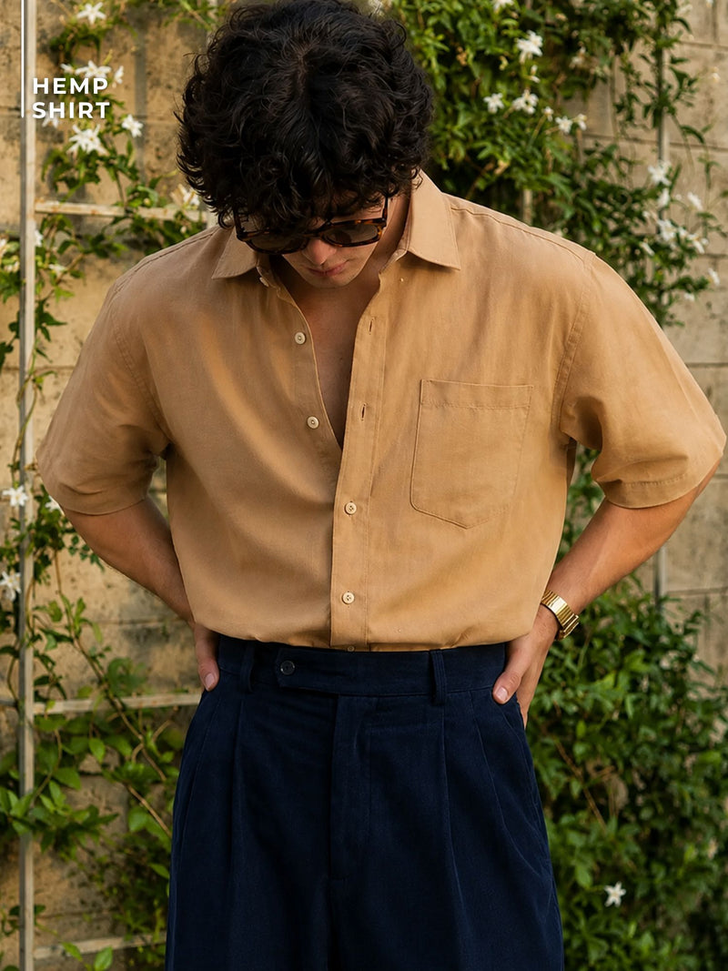 Drop Shoulder Hemp Shirt