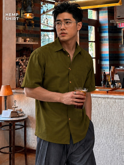 Drop Shoulder Hemp Shirt