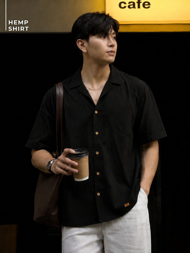 Drop Shoulder Hemp Shirt