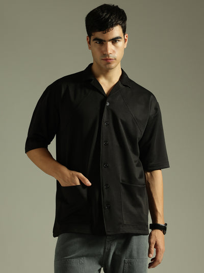 Black: Resort Wear Oversized Shirt