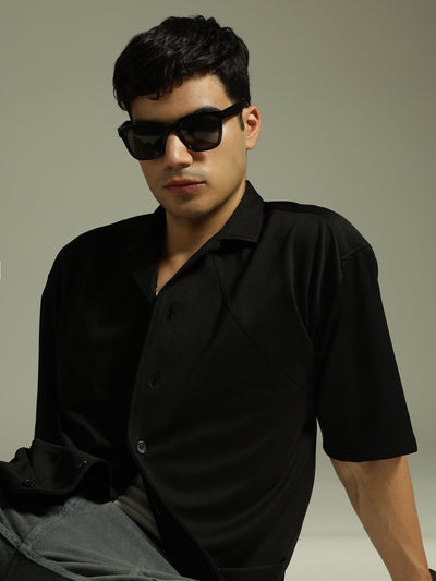 Black: Resort Wear Oversized Shirt