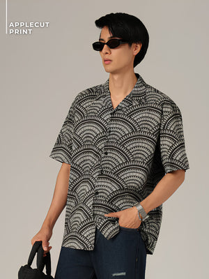Applecut Printed Oversized Shirt