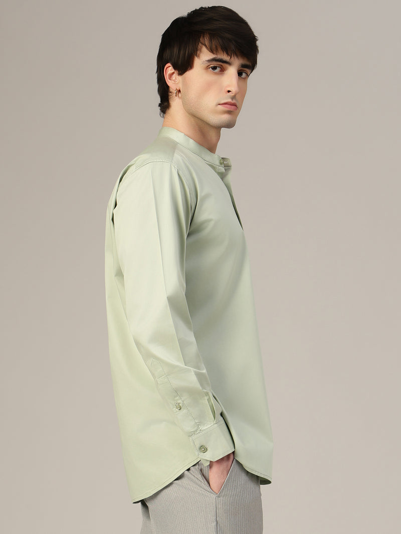 Mandarin Collar Formal Shirt
