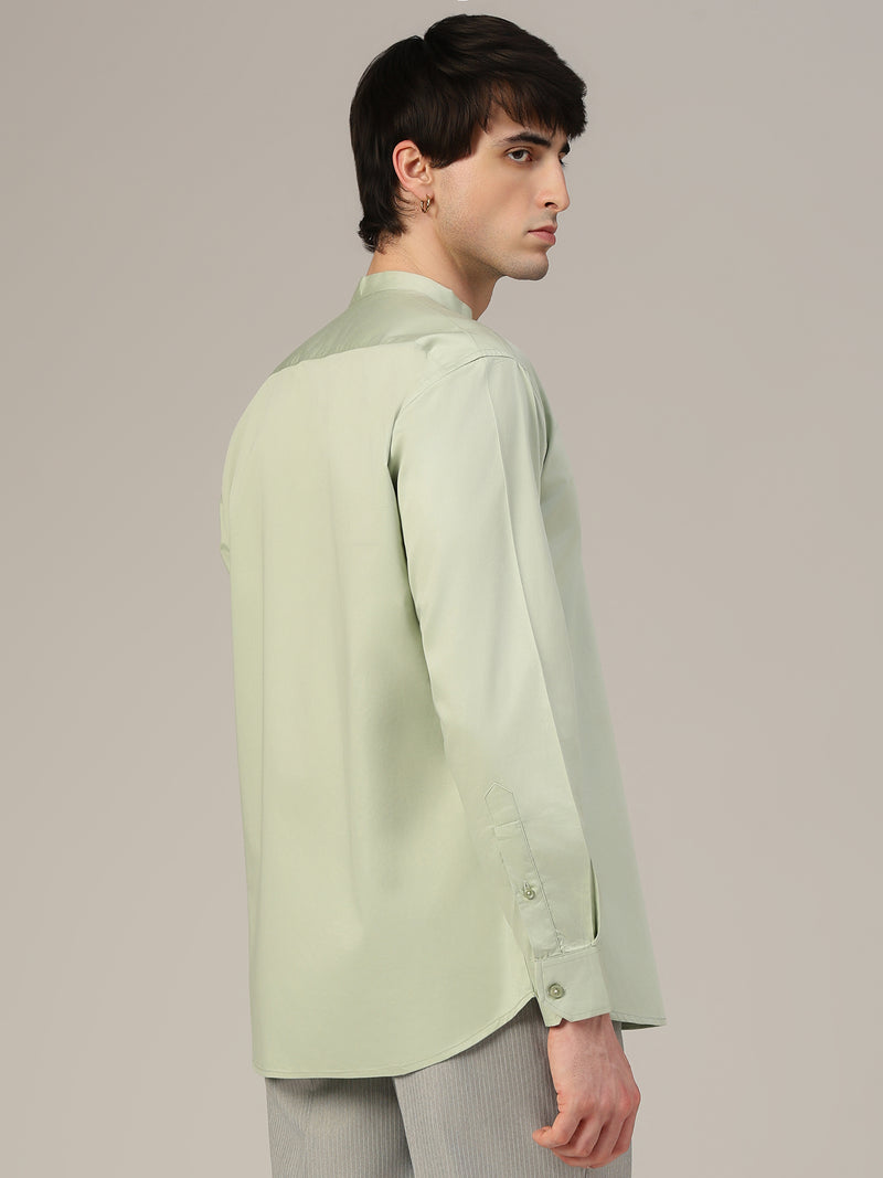 Mandarin Collar Formal Shirt