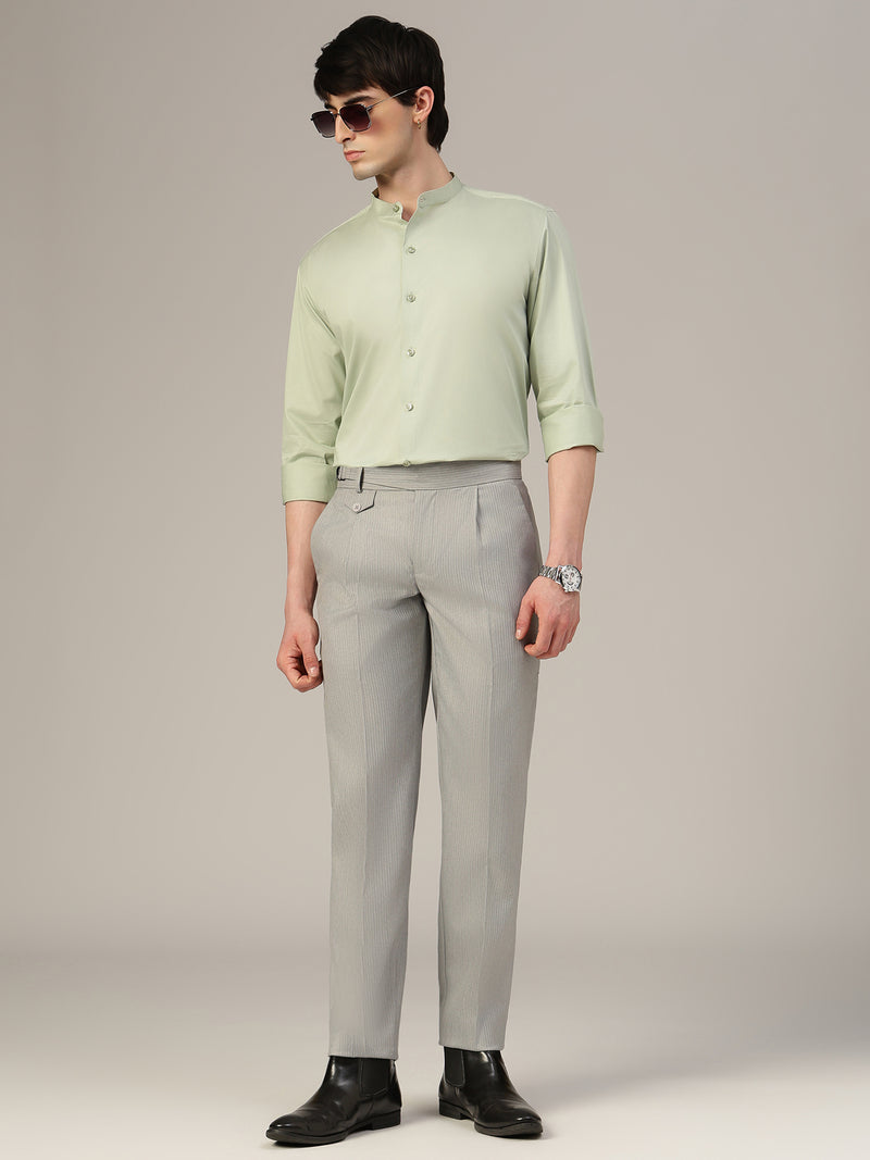 Mandarin Collar Formal Shirt